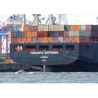 0880 Heck Containerschiff TORONTO EXPRESS - kleines Motorboot | Schiffsbilder Hamburger Hafen - Schiffsverkehr Elbe
